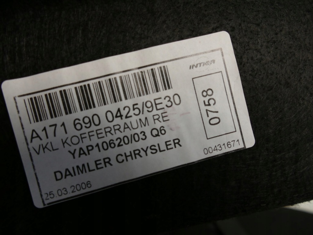 фото №9, Mercedes slk r171 cabrio обшивка обшивка задняя