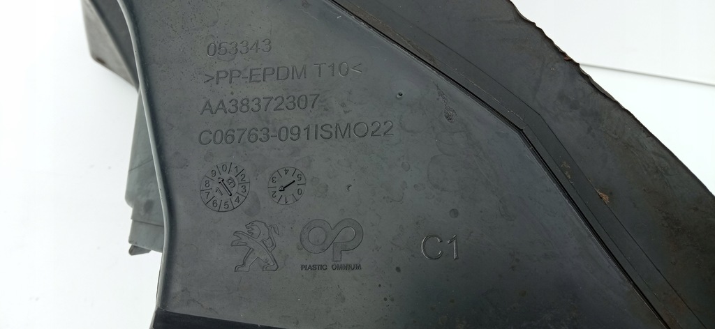 фото №10, Peugeot 308 ii t9 lift 17- воздуховод воздуха впуск панель рамка aa38372307