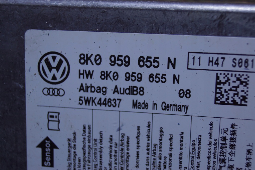 фото №8, Датчик модуль подушка безпеки audi a4 b8 8k0959655n