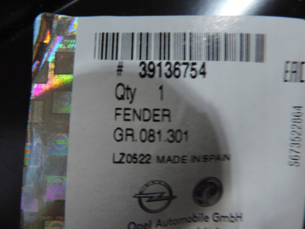 фото №10, Капот крыло левый правый opel crossland przed liftem новый оригинал