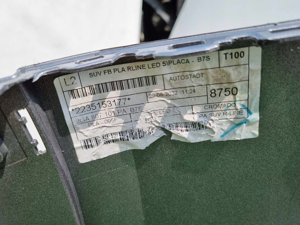 фото №14, Бампер перед передний vw t-roc r-line lift 2ga 2ga807221as 2ga807101