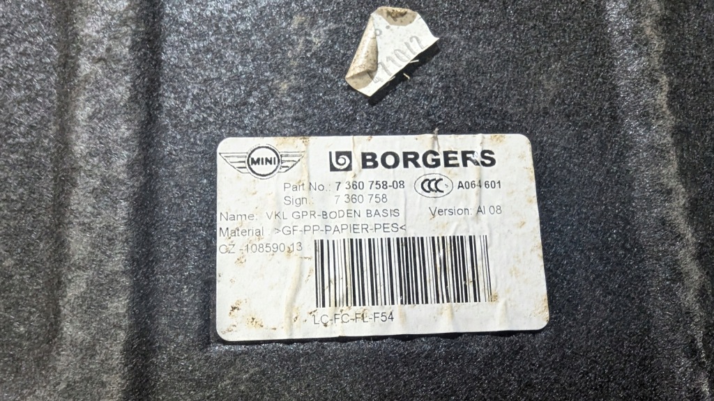 фото №3, Пол полка багажника mini clubman f54 7360758 527