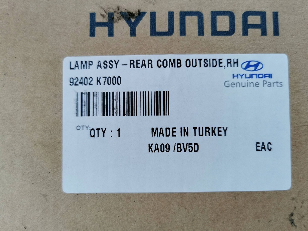 фото №10, Hyundai i10 iii 19- лампа задняя правая задняя nowa 92402-k7000