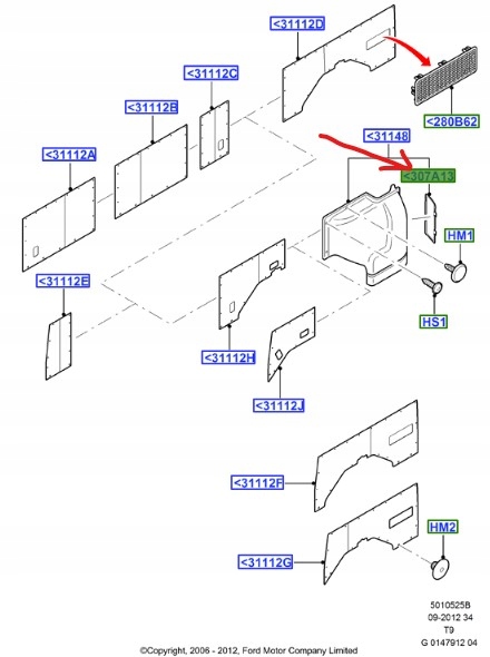 фото №1, Заглушка оздоблення бік двері ford transit mk6
