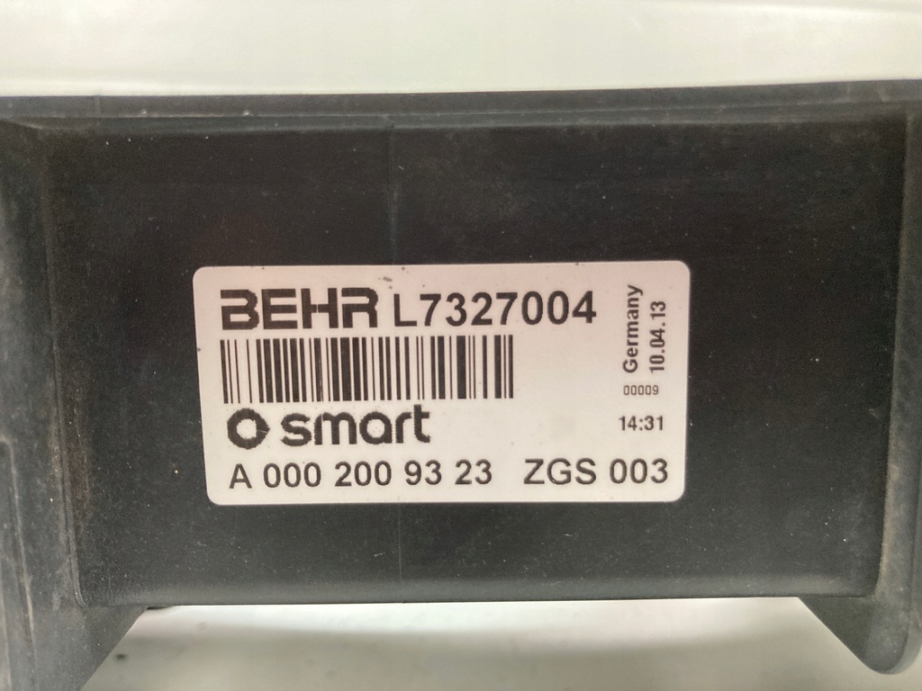 фото №12, Вентилятор радиатора smart fortwo 451