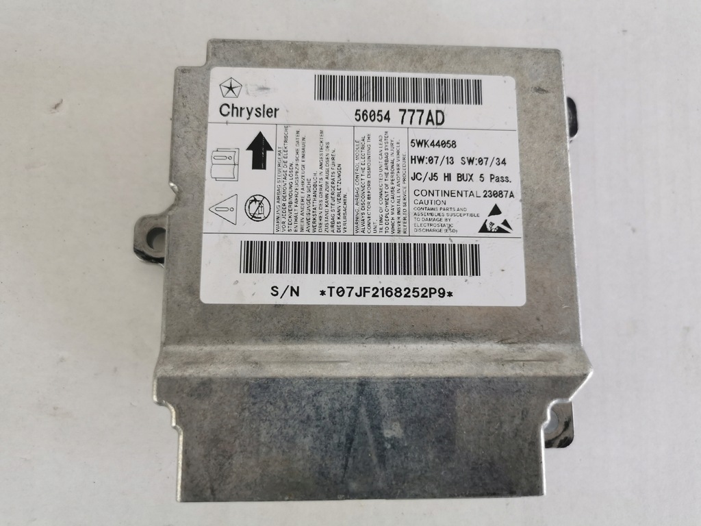 фото №1, Модуль подушок повітряних chrysler оригінальний номер 56054777ad