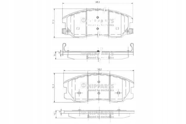 фото №1, Nipparts гальмівні колодки гальмівні chevrolet captiva 2.2 d