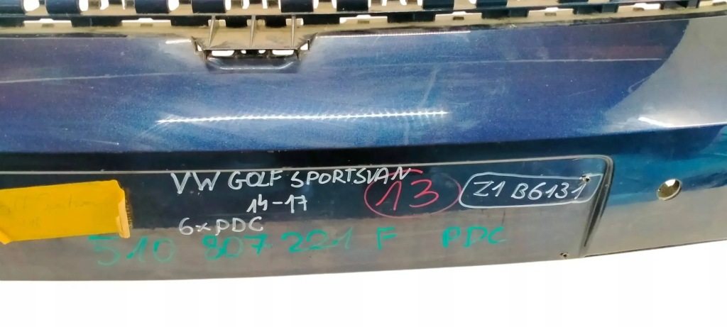фото №8, Vw golf sportsvan 14-17 бампер передний перед 6xpdc 510807221f