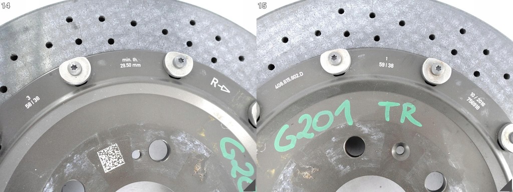 фото №12, Audi rs7 4g8 performance диск керамічна задня права 370x30 tylko 70 km