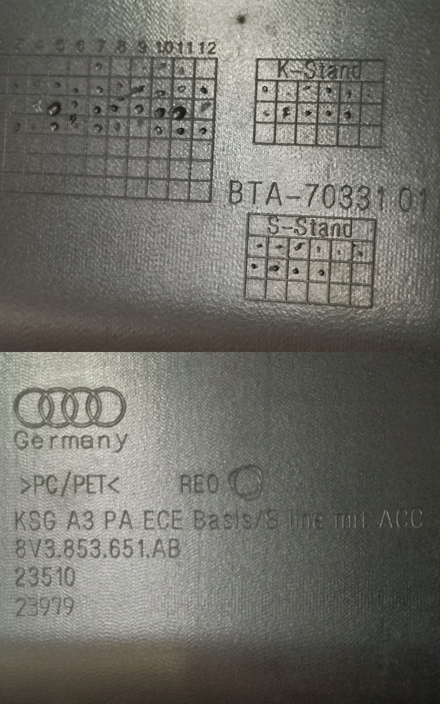 Audi a3 рестайлінг  16- решітка радіатора решітка решітка  радіатора бампер перед 8v3853651ab Оригінал