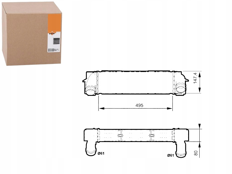 Nrf інтеркулер bmw x3 sdrive 18d 2011.08-. 30524 Доставка