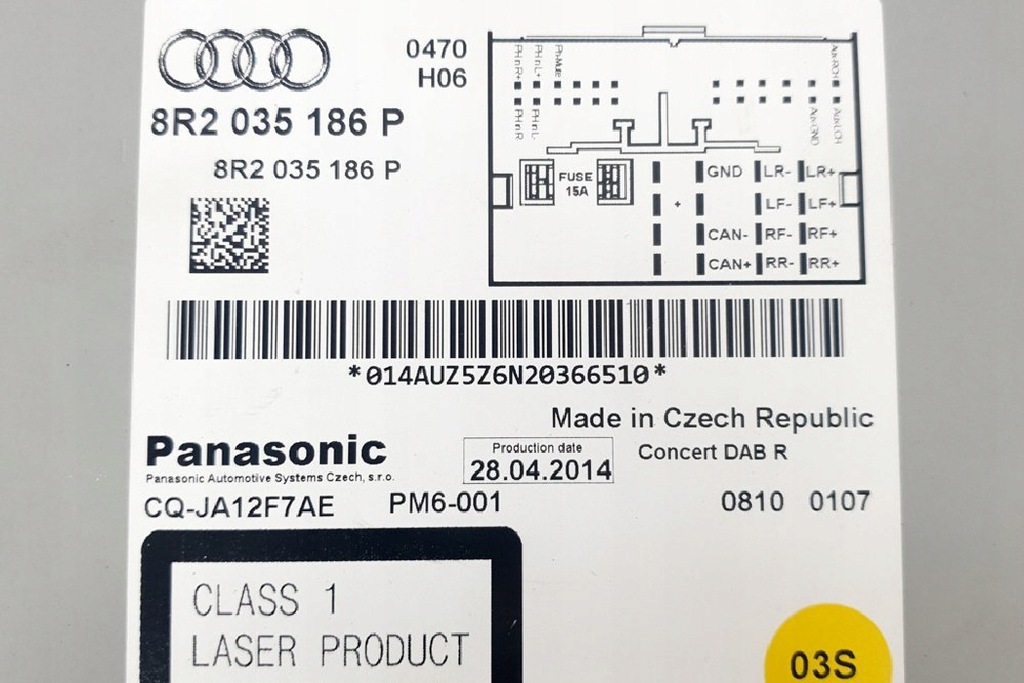 фото №8, Audi a4 s4 b8 радио cd проигрыватель sat nav head unit cq-ja12f7ae 8r2035186p