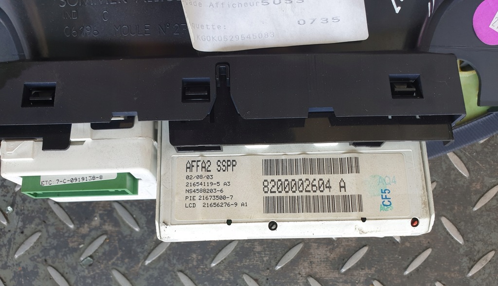 фото №5, Дисплей приладова панель renault laguna ii 8200002604a