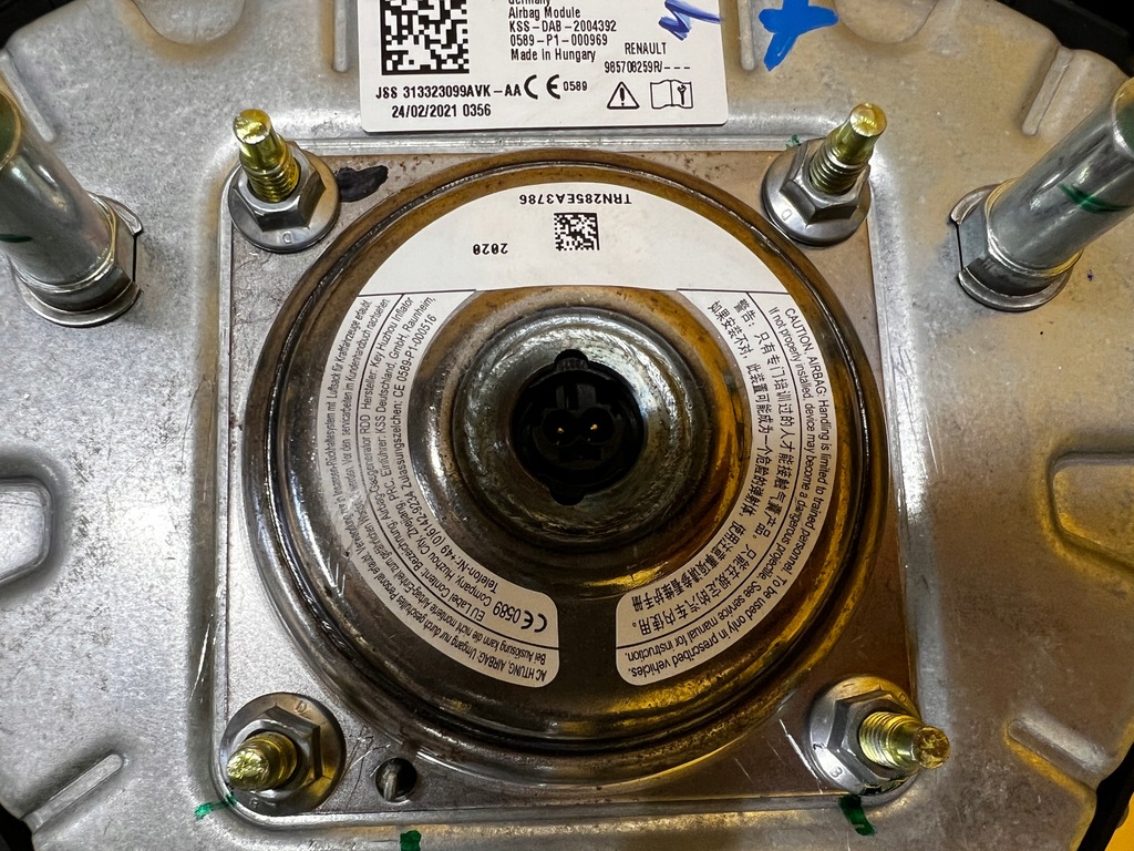 фото №13, Kpl подушка воздушная подушка безопасности водителя пассажира приборная панель dacia duster ii lift