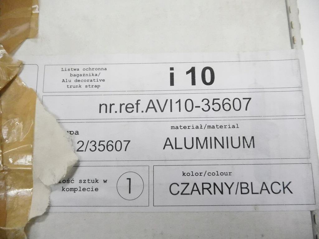 фото №7, Молдинг защитная багажника, бампера hyundai i10 оригинальный номер avi10-35607