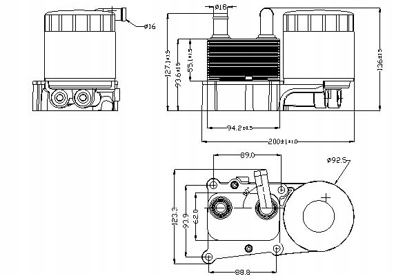 фото №1, Nissens радіатор оливи ford tourneo connect trans