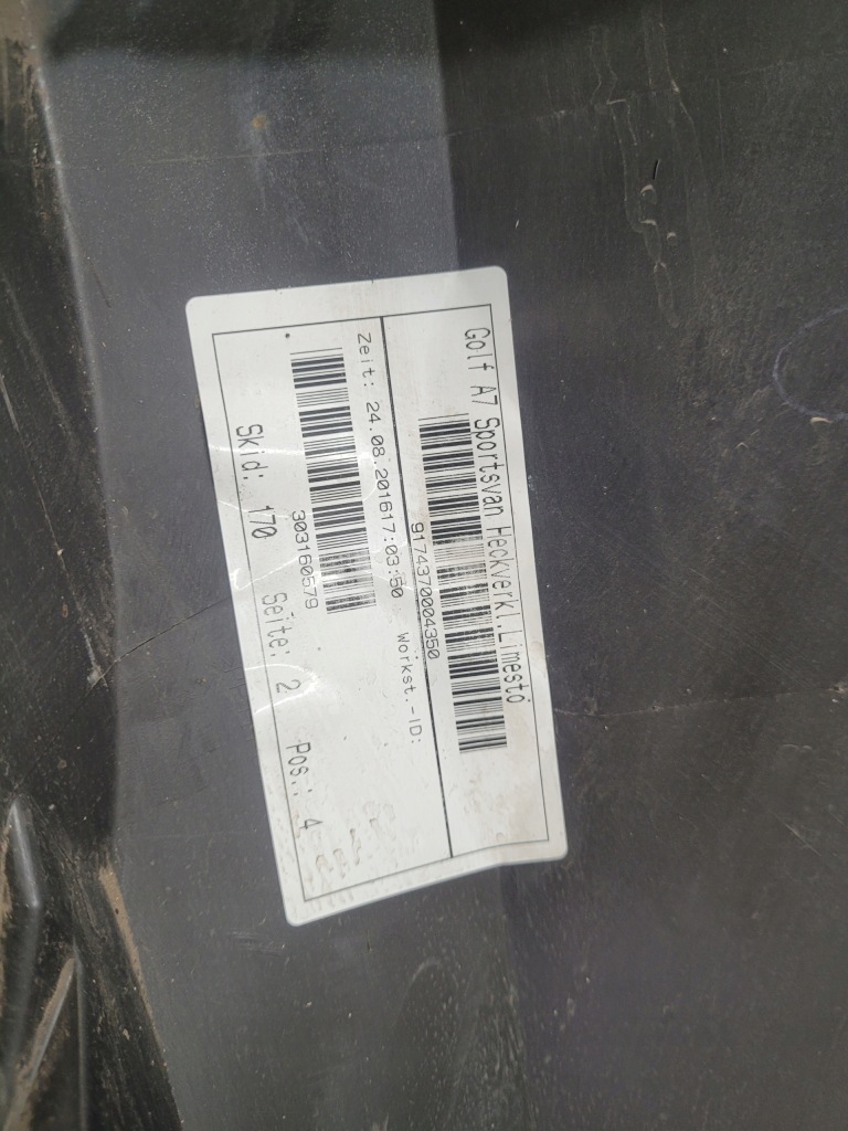 фото №13, Vw golf vii sportsvan бампер задняя 4xpdc 510807421f