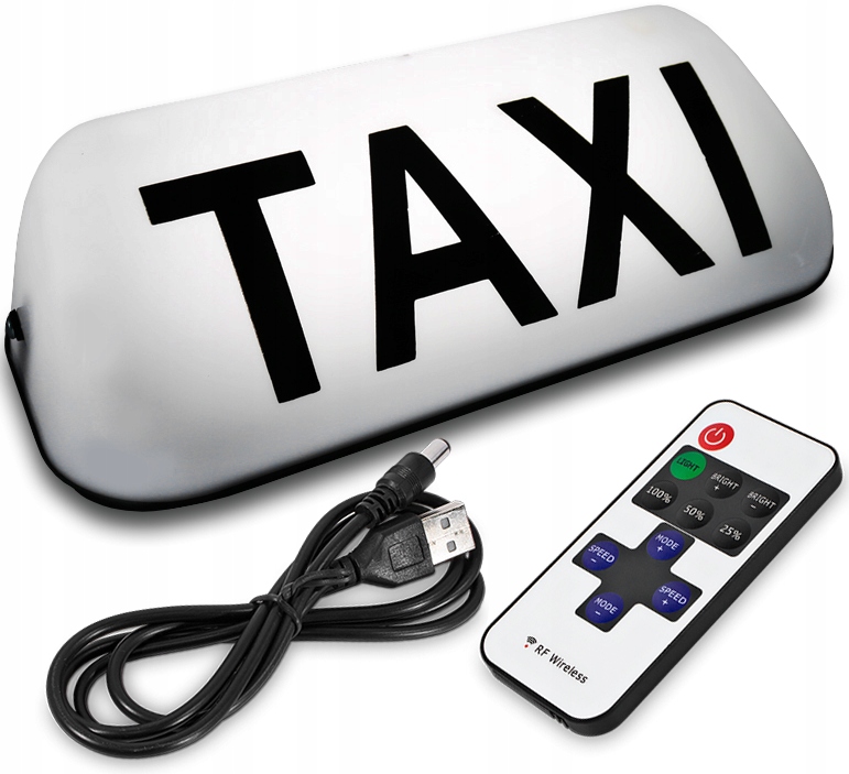 Купити Taxi бездротова лампа сигнальна білий kogut led na пульта pilot gap