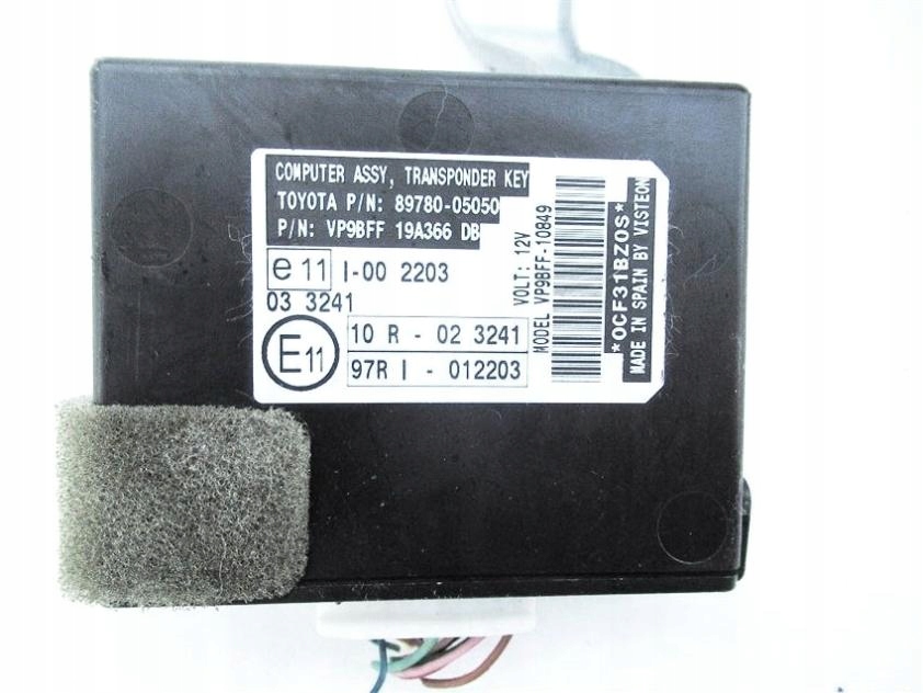Купити Модуль імобілайзер toyota оригінальний номер 8978005050