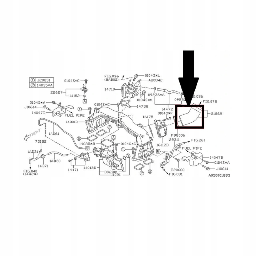 фото №11, Труба wąż turbo интеркулер subaru legacy iv 2.0 d awd