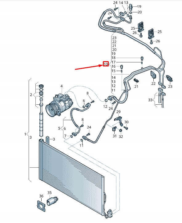 фото №1, Vw touareg 7p mk2 хладагент line 7p1820741cd