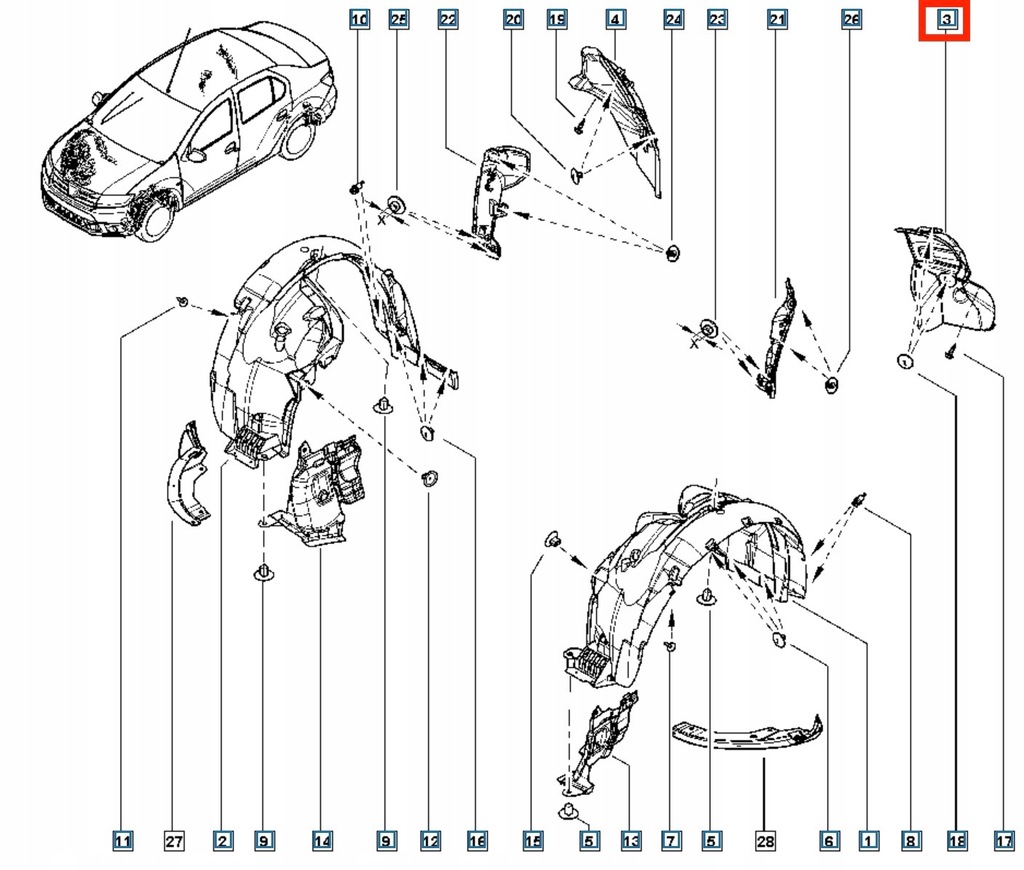фото №15, Підкрилок ліва передні dacia sandero ii