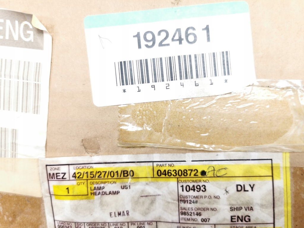 фото №9, Лампа, фара правый перед mopar chrysler cirrus 2000 оригинальный номер 4630872