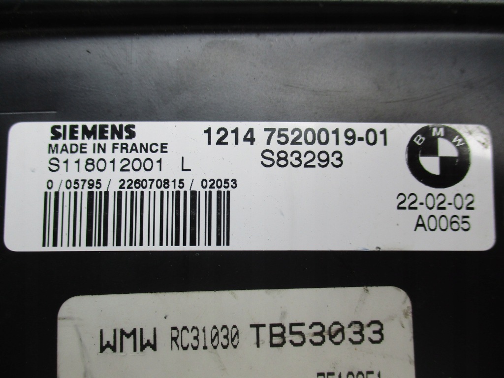 Mini r50 1.6 b бортовой компьютер двигателя 7520019 Оригинал