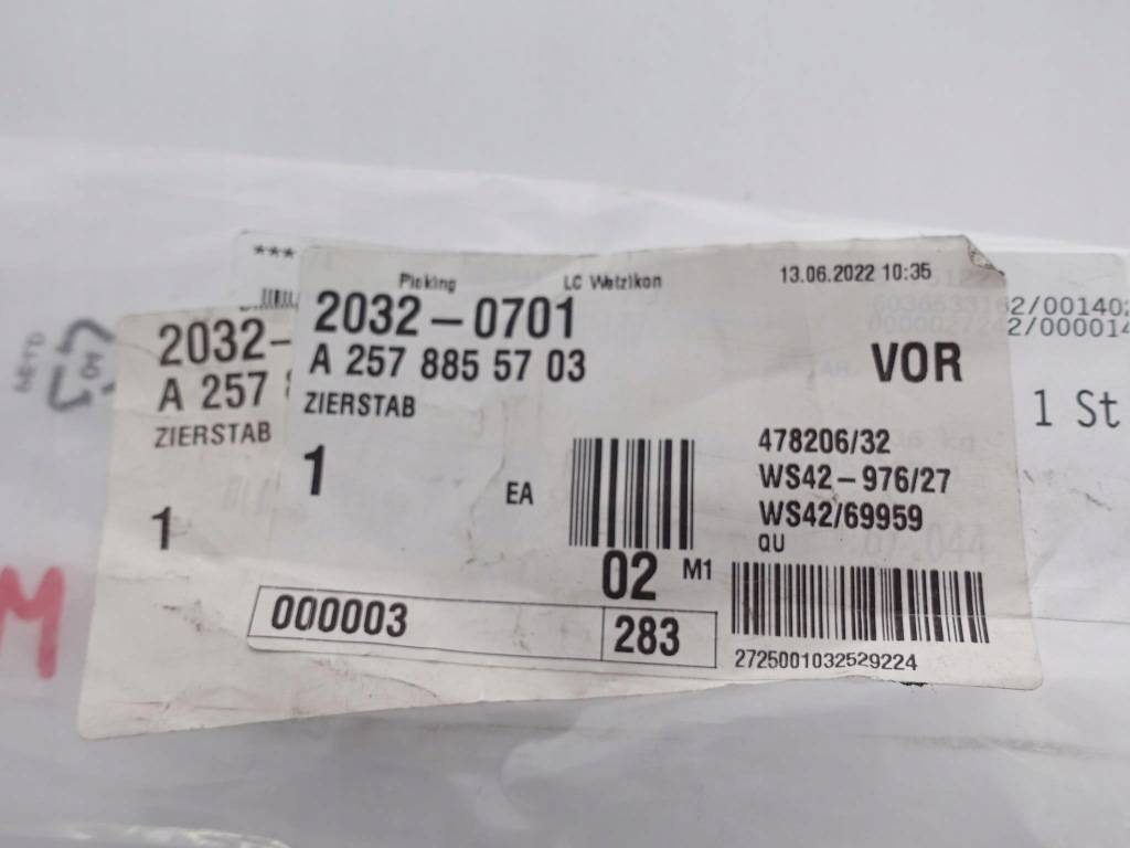 фото №5, Mercedes cls c257 18- молдинг хром права na решітка радіатора