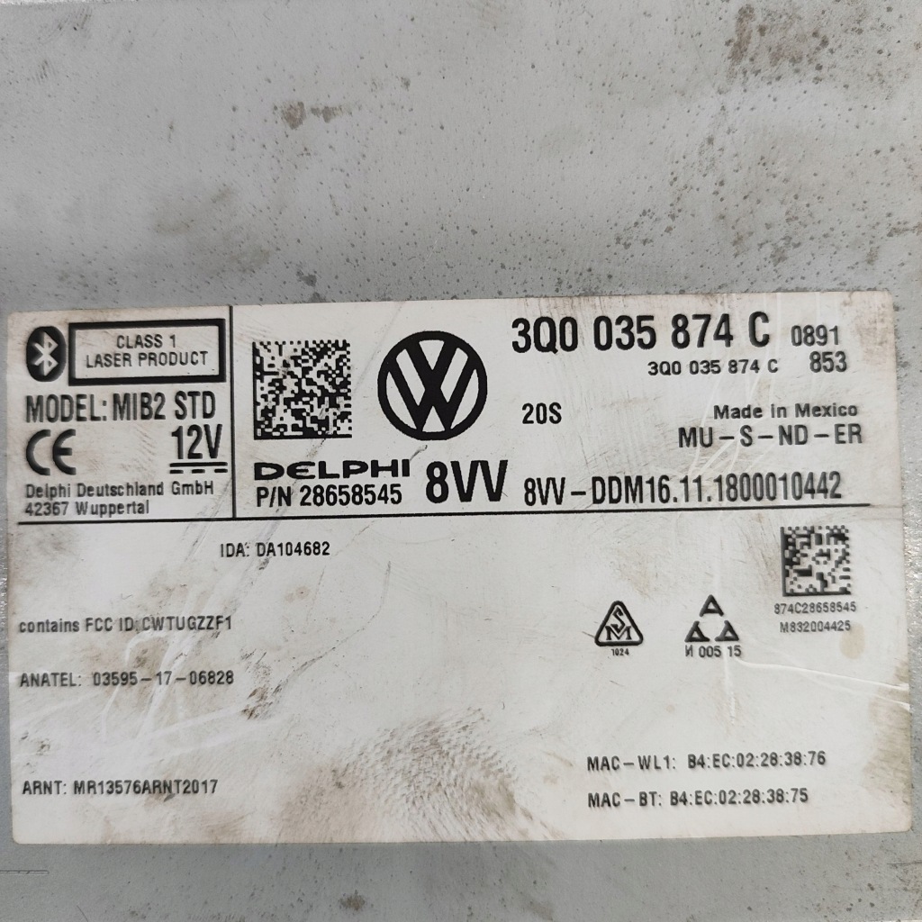 фото №11, Volkswagen golf vii 2016 чейнджер дисків cd/dvd