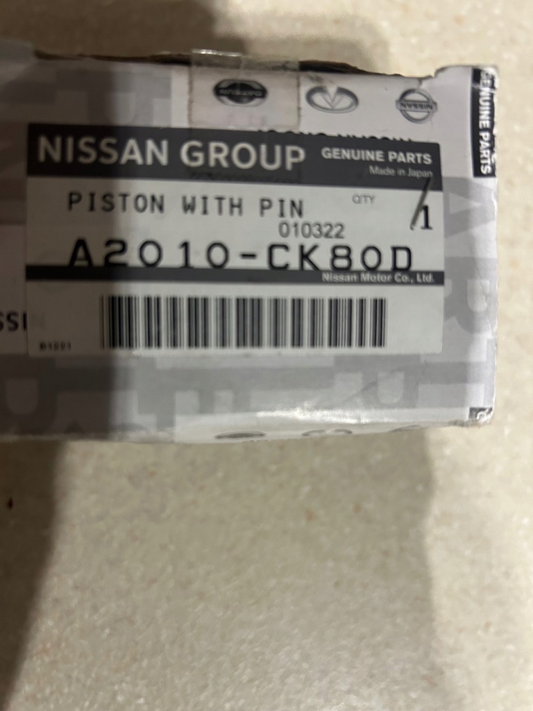 фото №1, Поршень nissan оригинальный номер qashqai a2010ck80d