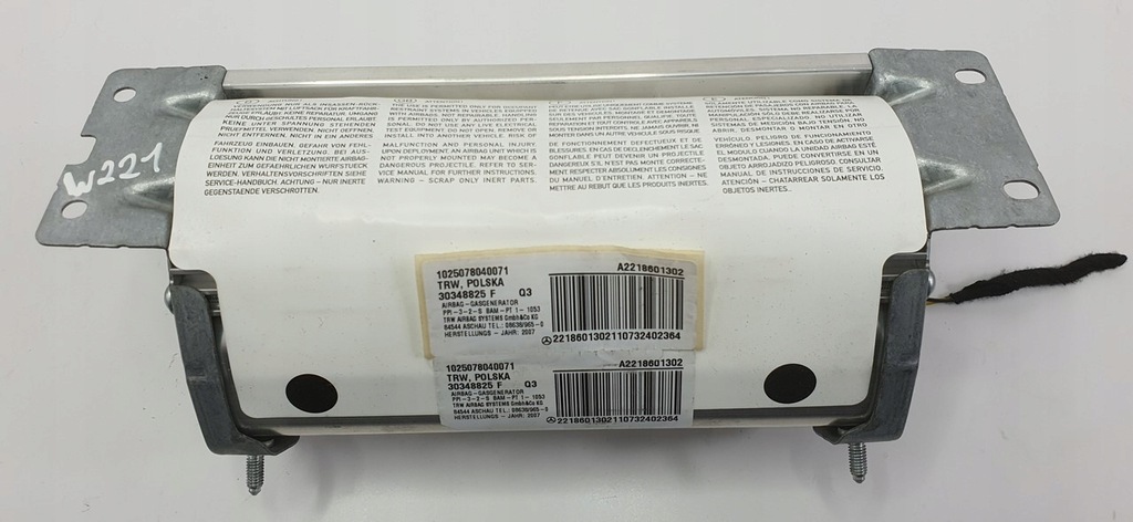 фото №1, Подушка подушка безпеки пасажира mercedes w221 w216