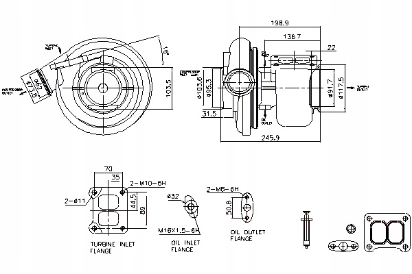 фото №1, Nissens турбонагнітач scania 4 p g r t dc11.01-dt12.14 01.96-