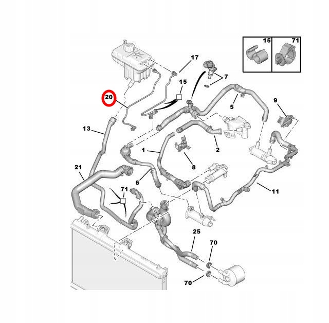 фото №8, Шланг wody бачок peugeot 407 2.7hdi 1351lx