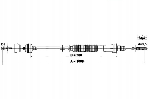 фото №1, Ate трос сцепления citroen evasion jumpy fiat ulys