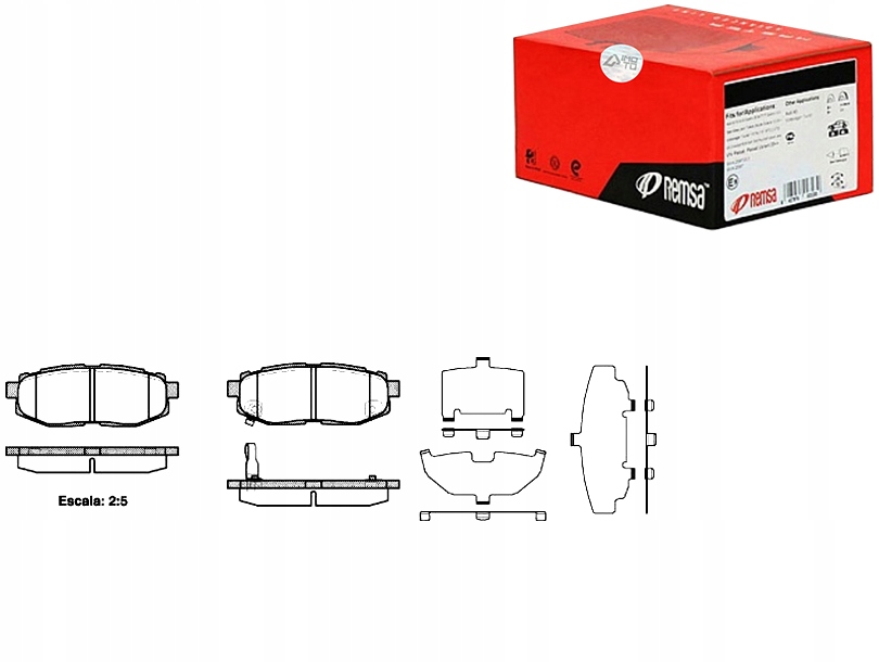 фото №1, Remsa 1228.01 набор тормозных колодок тормозных, тормоза дисковые