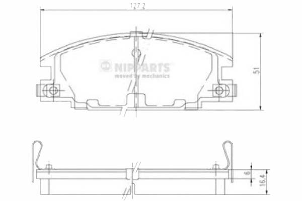 фото №1, Nipparts гальмівні колодки гальмівні isuzu campo kb 2.2 tf