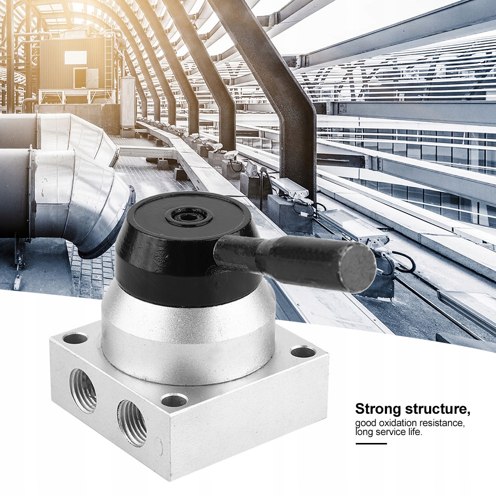 фото №7, Пневматический ручной клапан управляющий 3-pozycyjny, 4-drogowy клапан с ks