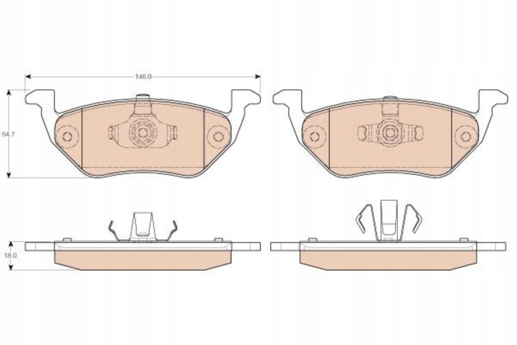 фото №6, Trw гальмівні колодки гальмівні ford задня maveric 01-/mazda tribute