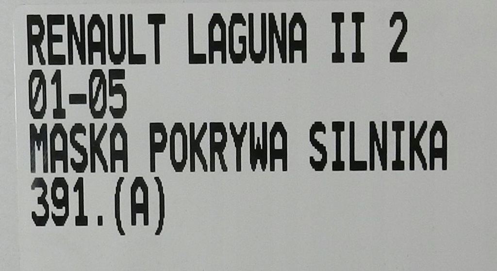 фото №8, Капот кришка двигуна renault laguna 2 ii 01-05