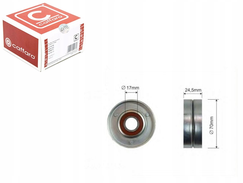 фото №1, Ролик натягувача ремінь клиновий [caffaro]