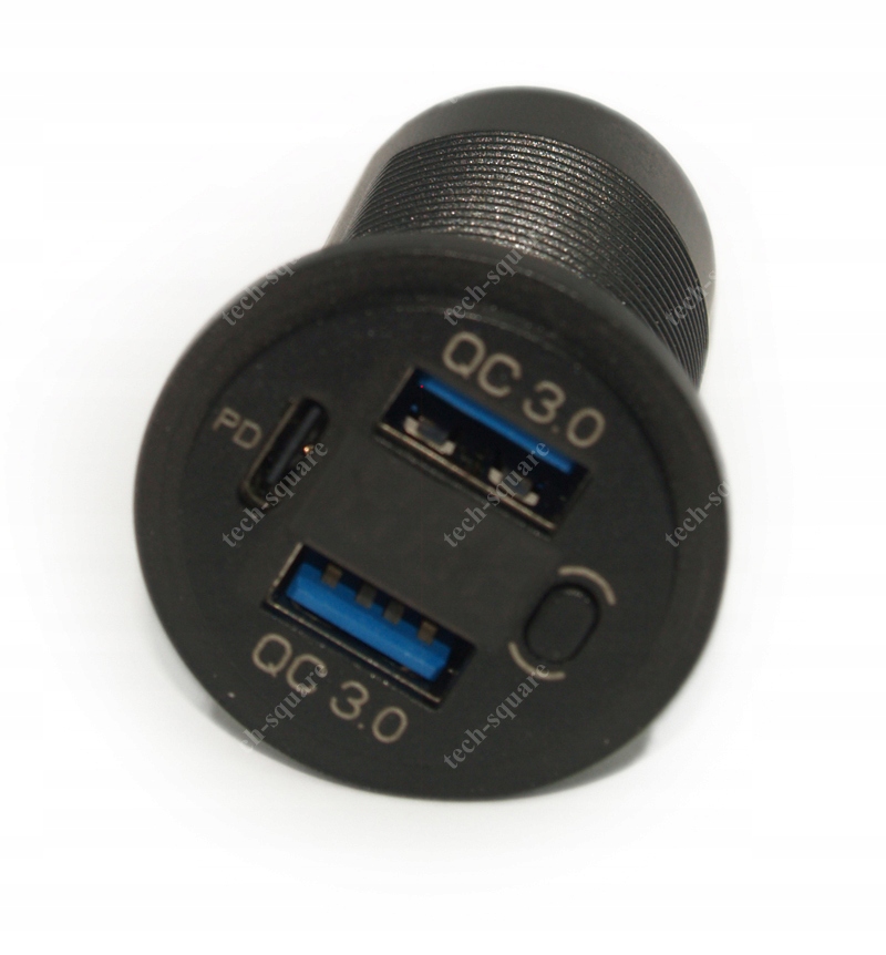 фото №8, Роз'єм заряджання usb 2x qc3.0 36w + pd 55w 12-24v woltomierz