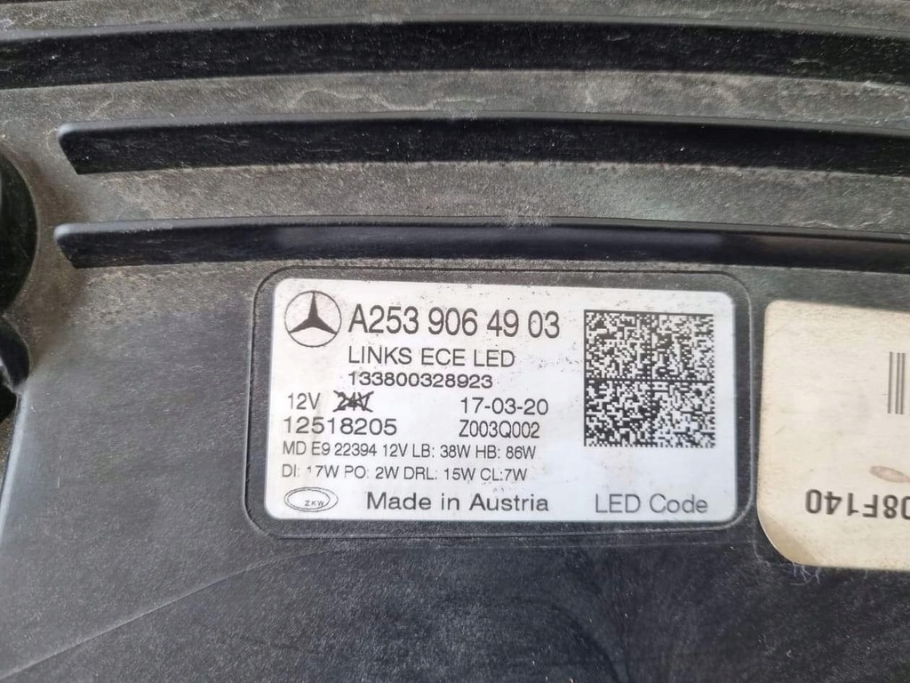 фото №7, Mercedes glc 253 lift лампа левая led multibeam