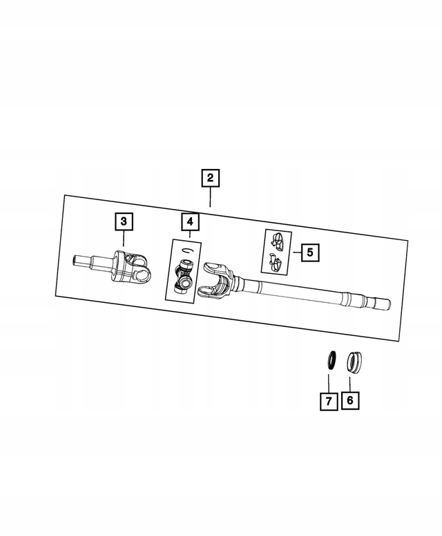 фото №2, Приводной вал правая перед jeep gladiator rubicon jl usa