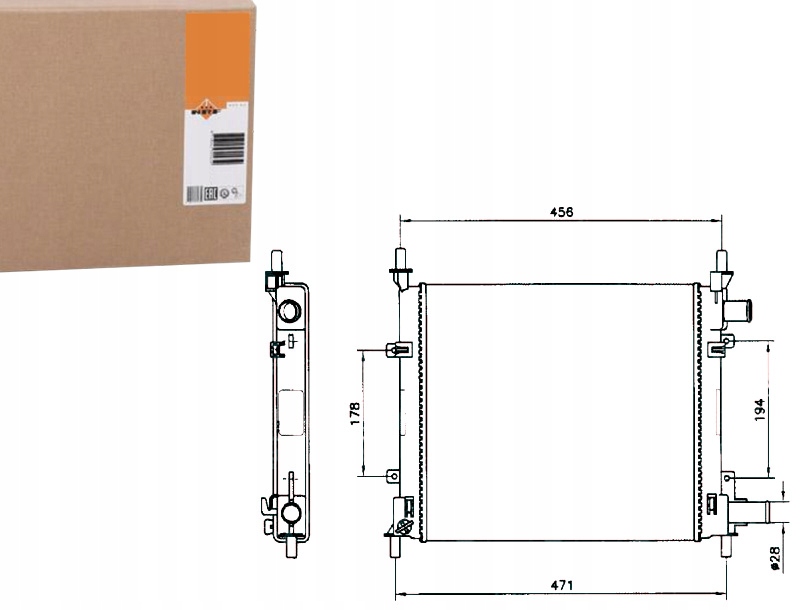 фото №1, Радиатор ford ka 96- -ac nrf