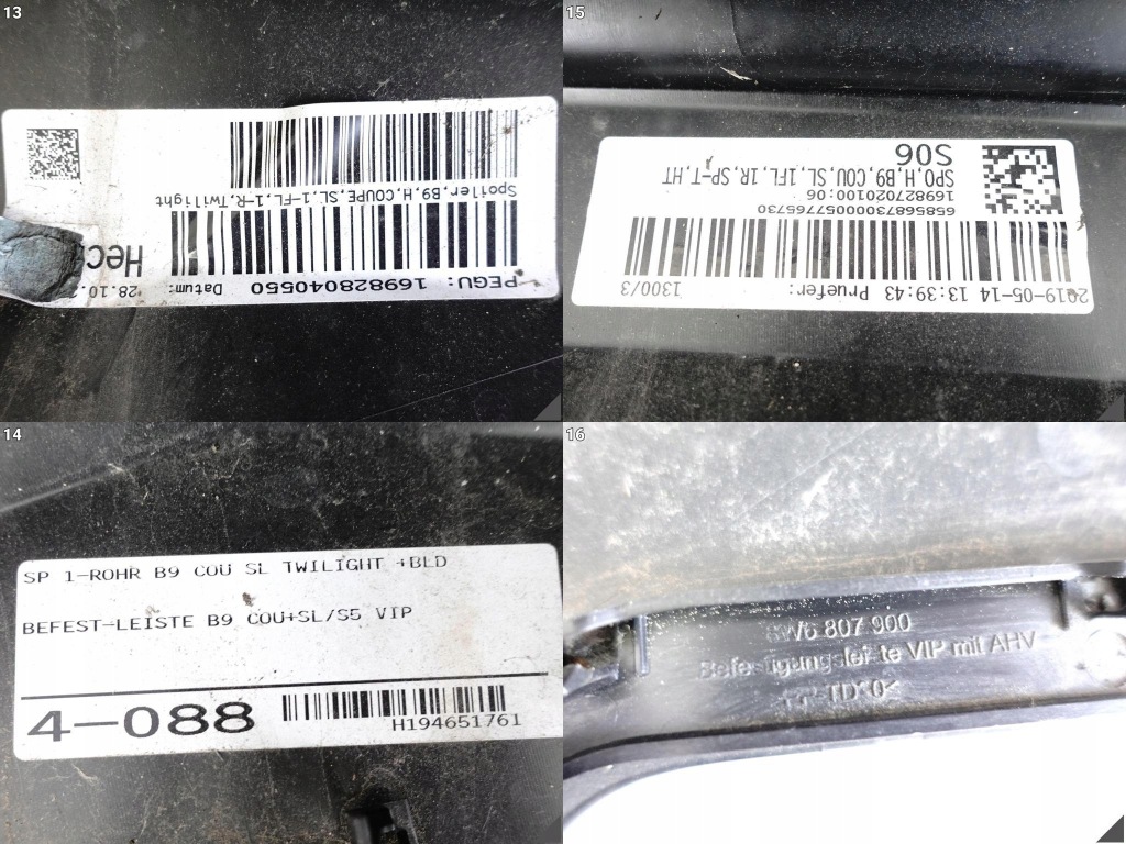 Audi a5 s-line 8w6 8w8 b9 купе / sportback 16-19 бампер + спойлер t7 ly3s Доставка