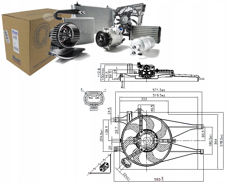 фото №1, Nissens 85435 вентилятор, охлаждение двигателя