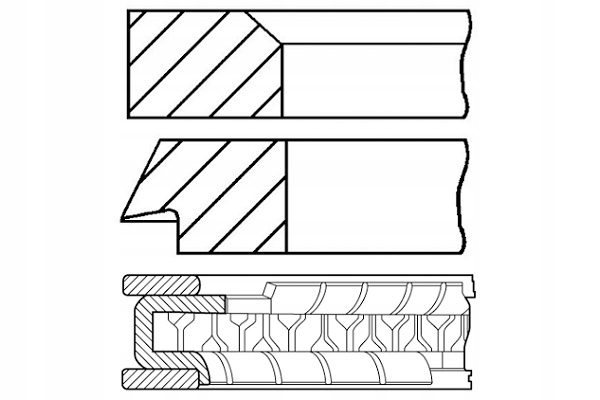 фото №2, 89 std 1.2-2.5-1.2 набор колец поршня nissan altima rogue sentra