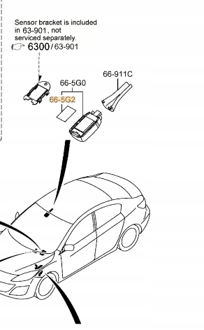 фото №1, Оригінальна підкладка датчика дощу mazda