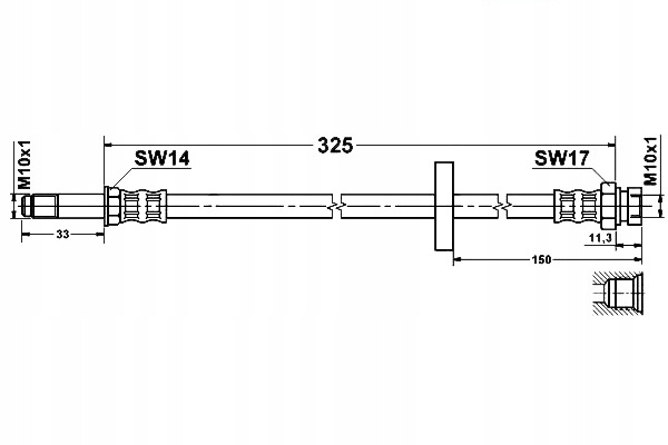 фото №1, Ate шланг тормозной elast. skoda favorit favorit